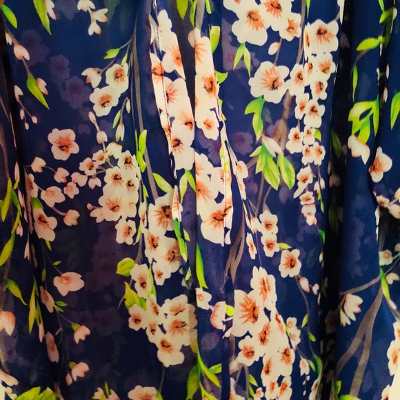 Cardigan blue flower print - Picture 5 of 7